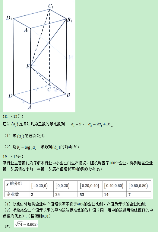 2019吉林高考文科数学试题(word精校版) 2019吉林高考文科数学试题(word精校版)