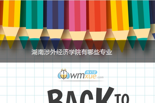 湖南涉外经济学院有哪些专业 湖南涉外经济学院有哪些专业
