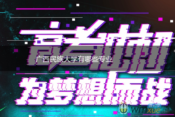 广西民族大学有哪些专业 广西民族大学有哪些专业