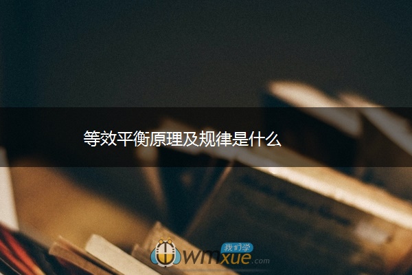 等效平衡原理及规律是什么 等效平衡原理及规律是什么