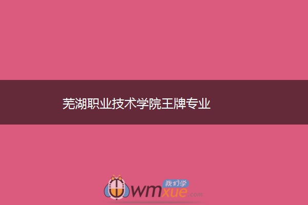芜湖职业技术学院王牌专业 芜湖职业技术学院王牌专业
