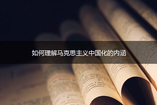 如何理解马克思主义中国化的内涵
