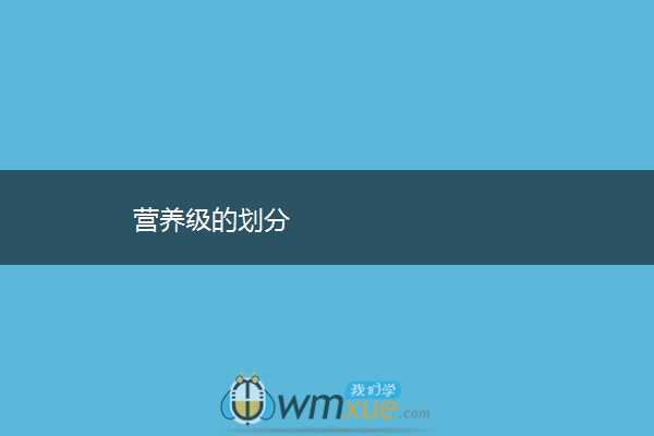 营养级的划分 营养级的划分