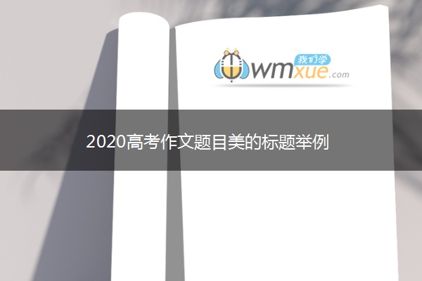 2020高考作文题目美的标题举例 2020高考作文题目美的标题举例