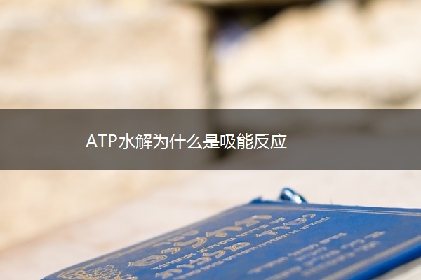 ATP水解为什么是吸能反应 ATP水解为什么是吸能反应