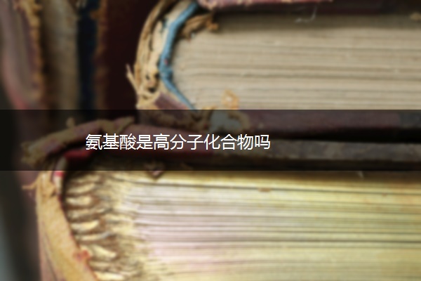 氨基酸是高分子化合物吗 氨基酸是高分子化合物吗