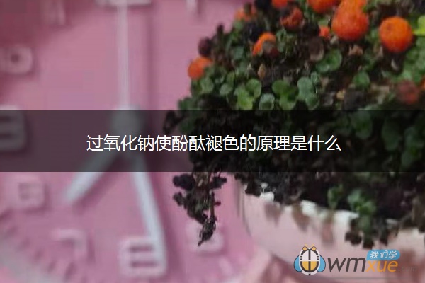 过氧化钠使酚酞褪色的原理是什么 过氧化钠使酚酞褪色的原理是什么