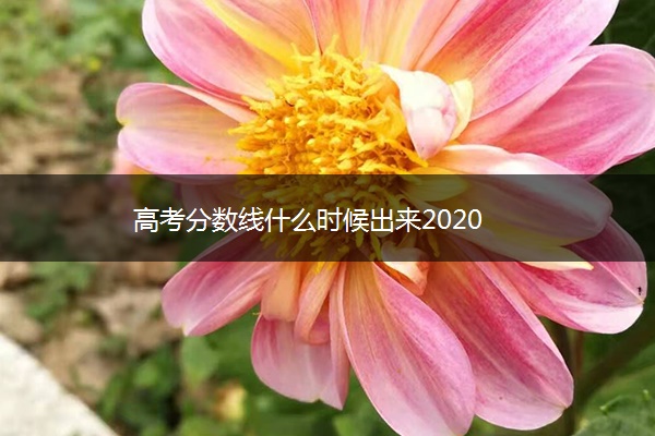 高考分数线什么时候出来2020 高考分数线什么时候出来2020