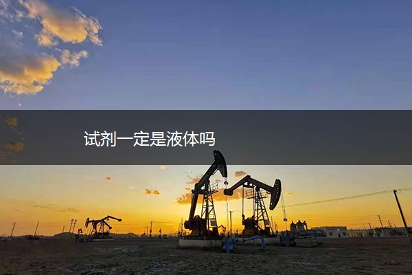 试剂一定是液体吗 试剂一定是液体吗
