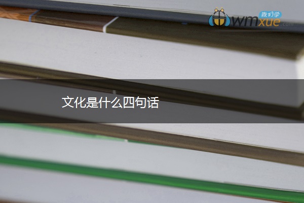 文化是什么四句话 文化是什么四句话