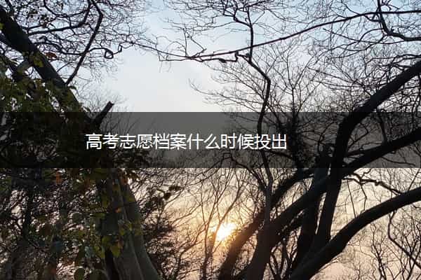 高考志愿档案什么时候投出 高考志愿档案什么时候投出