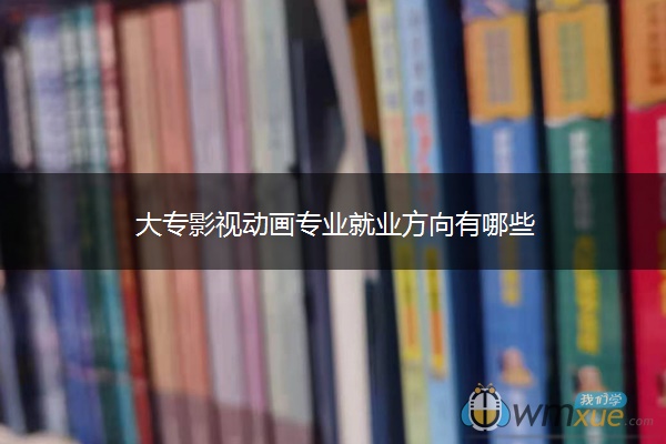 大专影视动画专业就业方向有哪些 大专影视动画专业就业方向有哪些