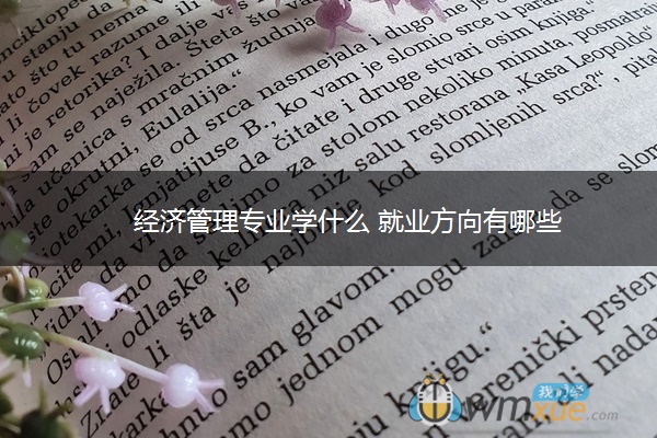 经济管理专业学什么 就业方向有哪些 经济管理专业学什么 就业方向有哪些